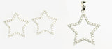 14 Kt White Gold Diamond Star 2 Piece Set