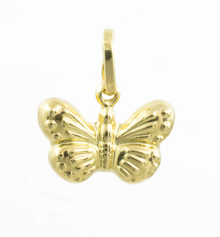 14 Kt Yellow Gold Italian Butterfly Charm