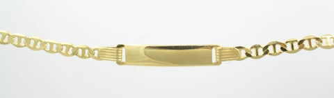 14 Kt Yellow Gold ID Flat Anchor Baby Bracelet