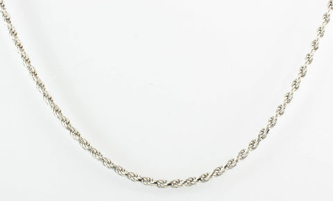 18 Kt White Gold Ladies' Rope Chain