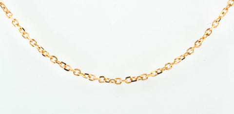 14 Kt Rose Gold Ladies' Round Open Link Cable Chain