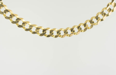 14 Kt Yellow Gold Italian Hammer Men's Bracelet