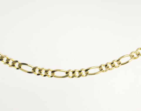 14 Kt Yellow Gold Figaro Ladies' Ankle Bracelet