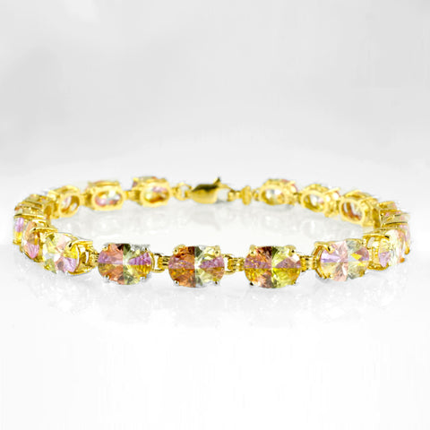 14 Kt Yellow Gold Multicolor Ladies' Bracelet